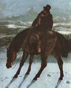 Gustave Courbet Hunter on the horse back oil painting